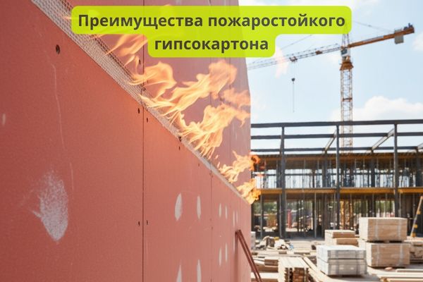 Преимущества пожаростойкого гипсокартона фото